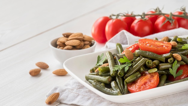 Close-up view of delicious healthy food