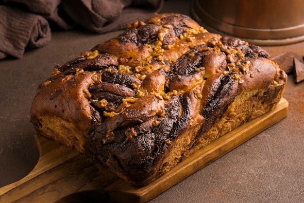 Close-up view of delicious sweet bread