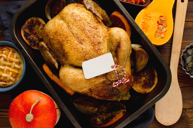 Close-up view of delicious thanksgiving turkey