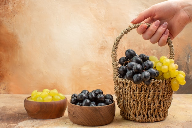 Close up view of fresh delicious grapes