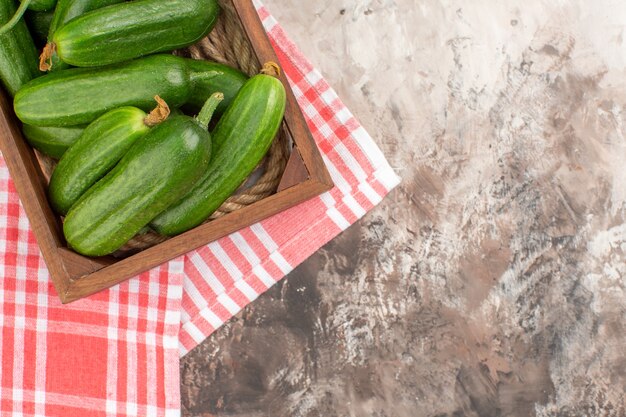 Close up view of fresh vegetables for dinner preparation on table