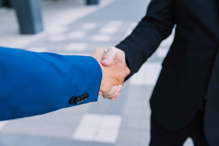 Free Photo close up view of handshake