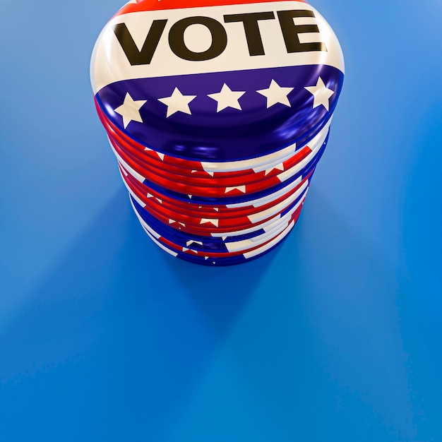 무료 사진 미국 선거 개념의 클로즈업보기