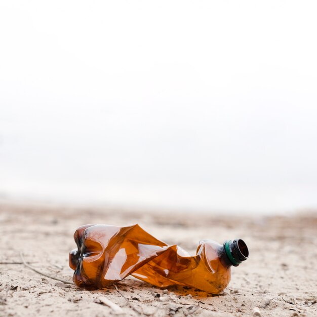 Close-up view of plastic bag on ground