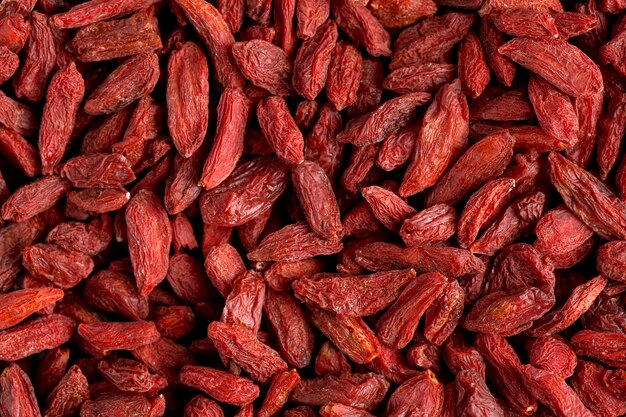 Close-up view of red dryed fruits