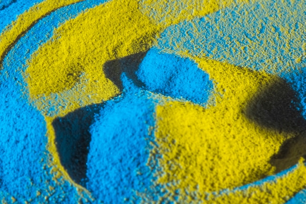 Close-up view of sand shapes