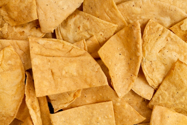 Foto gratuita vista ravvicinata di tortilla chips