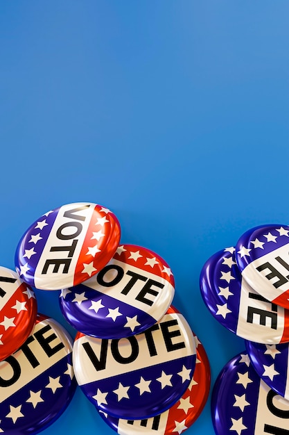 close-up view of usa elections concept