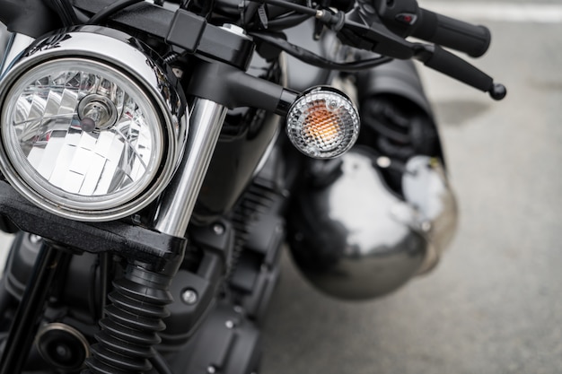 Close up of vintage Motorcycle