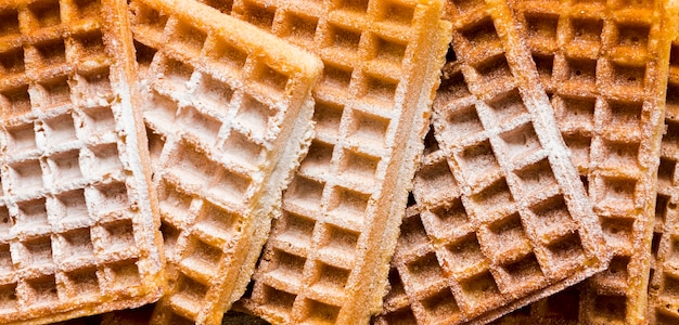 Free photo close-up of waffles