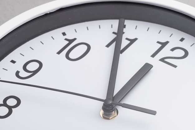 Free photo close-up of white clock face