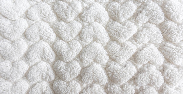 Free photo close up white texture of baby blanket