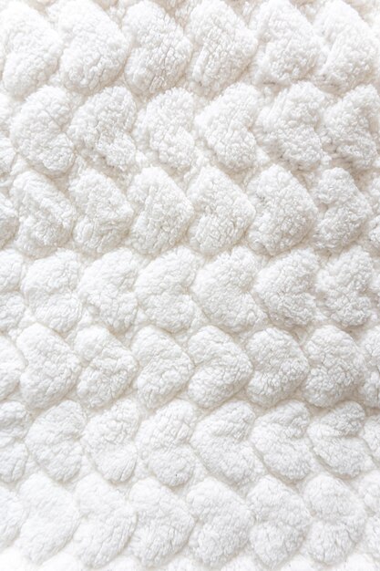 Close up white texture of baby blanket