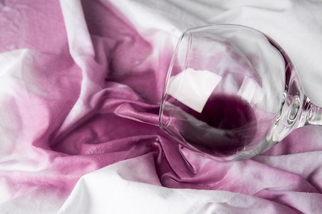 Крупный план на пятне от вина