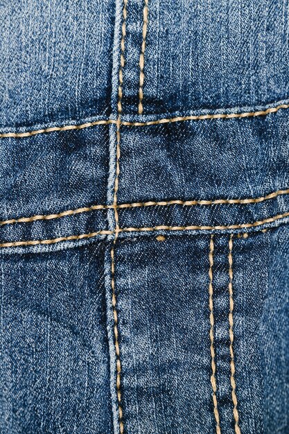 Close-up with details on jeans