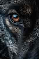 Free photo close up on wolf eye