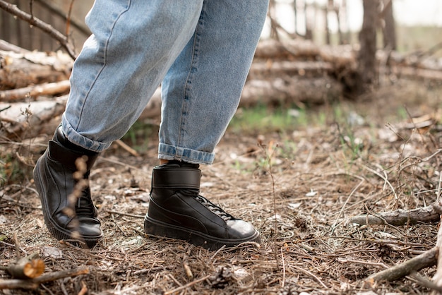 Close-up woman legs