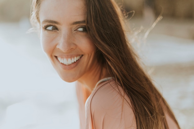 Close up of a woman smile