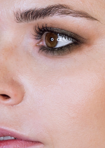 Close up woman wearing make up