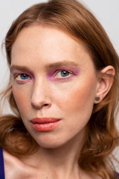 Close up woman wearing make up