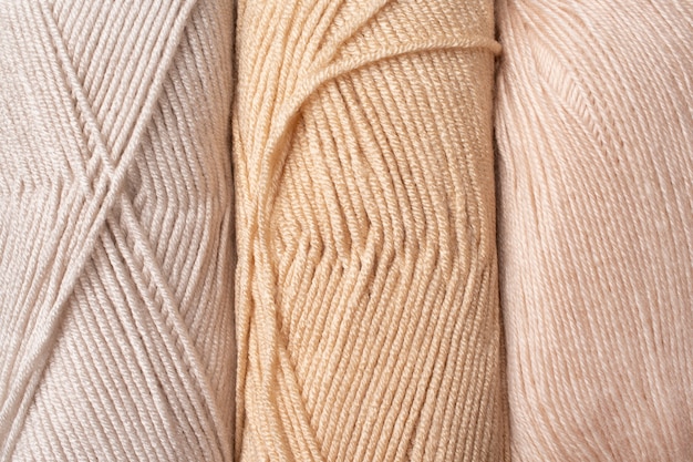 Primo piano sul design della trama di lana
