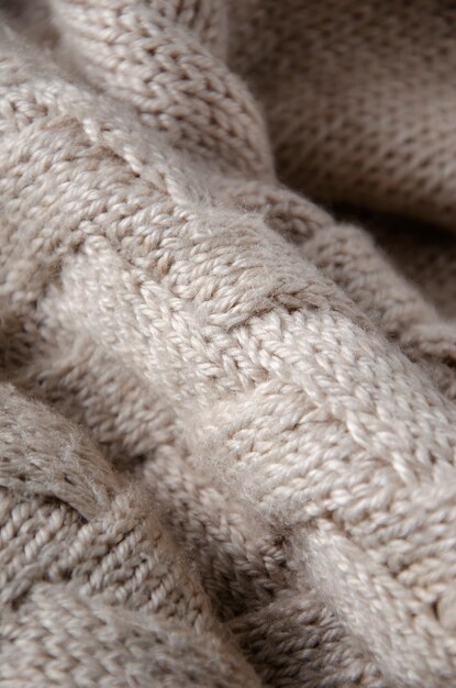 Close up on wool texture details