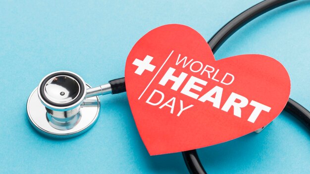 Close-up world heart day concept