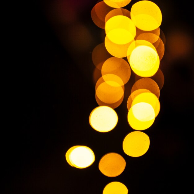 Close-up yellow lights