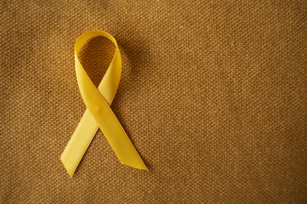 Close up on yellow ribbon