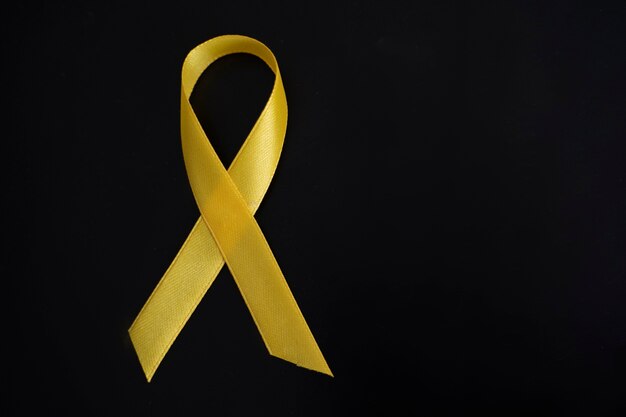 Close up on yellow ribbon