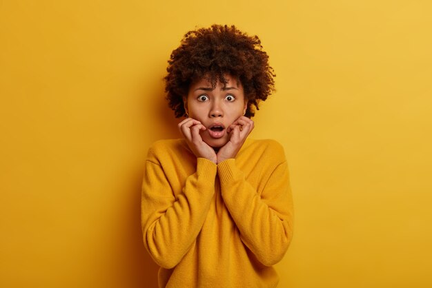 Close up on young attractive and charismatic woman isolated