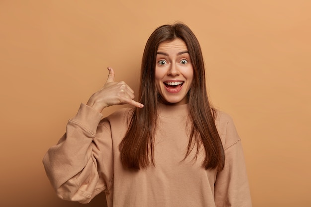 Close up on young attractive and charismatic woman isolated