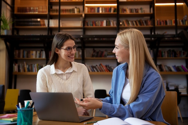 Close up on young business person doing internship