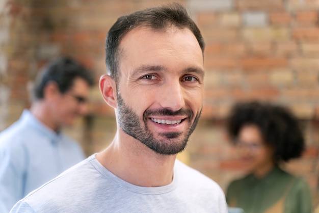 Close up on young businessman