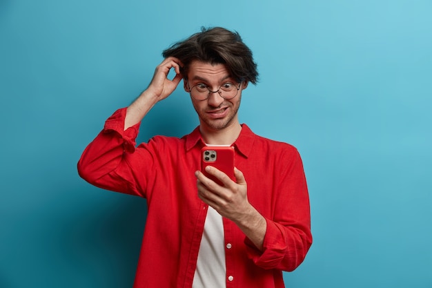 Close up on young handsome man isolated