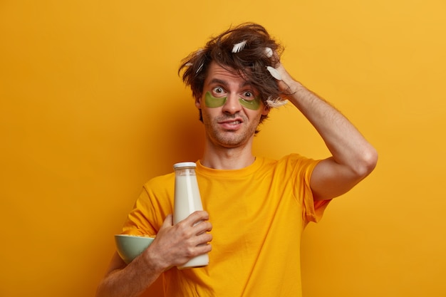 Close up on young handsome man isolated