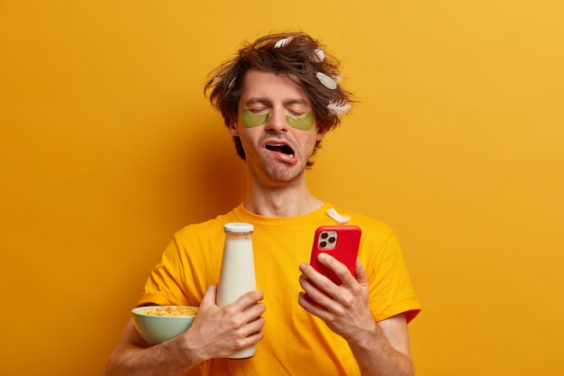 Close up on young handsome man isolated