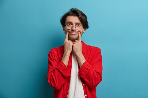 Close up on young handsome man isolated