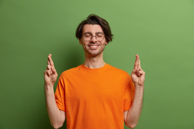 Close up on young handsome man isolated