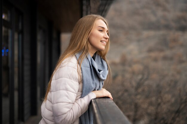 Close up on young person at a barbeque