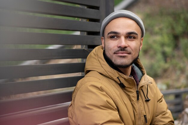 Close up on young person at a barbeque