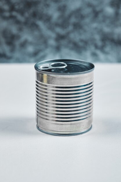 Closed tin can.