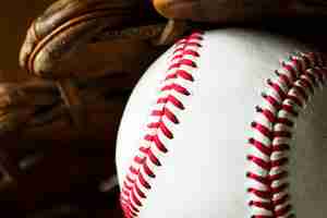 Free photo closeup of baseball ball