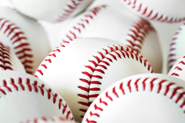 Closeup of baseball