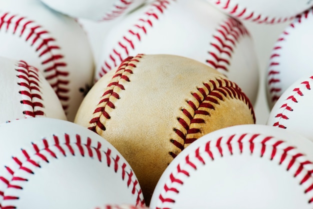 Closeup of baseball