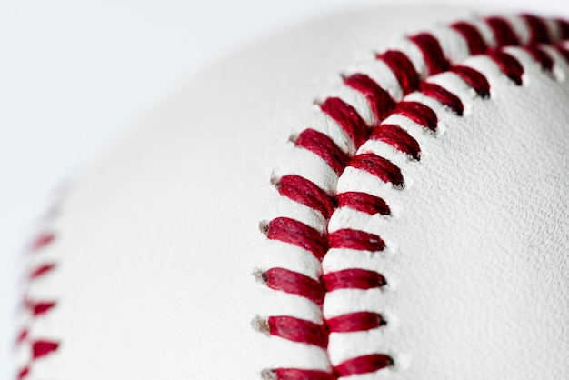 Closeup of baseball