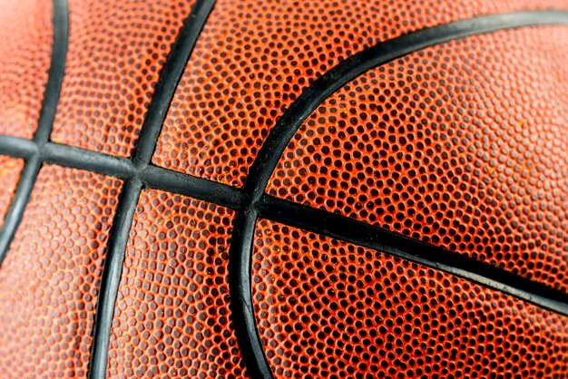 Closeup of basketball