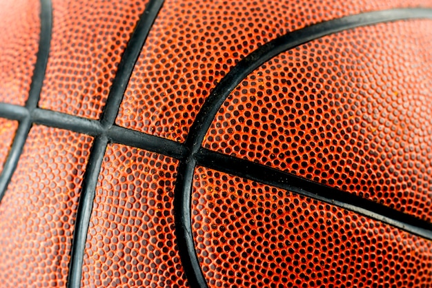 Closeup of basketball