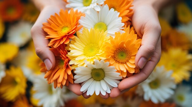 Closeup on beautiful flower bouquet