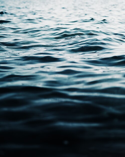 Closeup of beautiful texture of the water waver in the sea